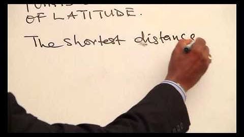 SHORTEST DISTANCE BETWEEN ANY TWO POINTS ON THE PARALLEL OF LATITUDE PART 1