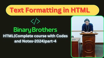 Text Formatting (HTML Part-4) #HTML #TextFormatting #WebDevelopment #CodingTutorial