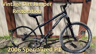 Vintage Dirt Jumper Bike Restoration  2006 Specialized P1 26'/24' Mullet