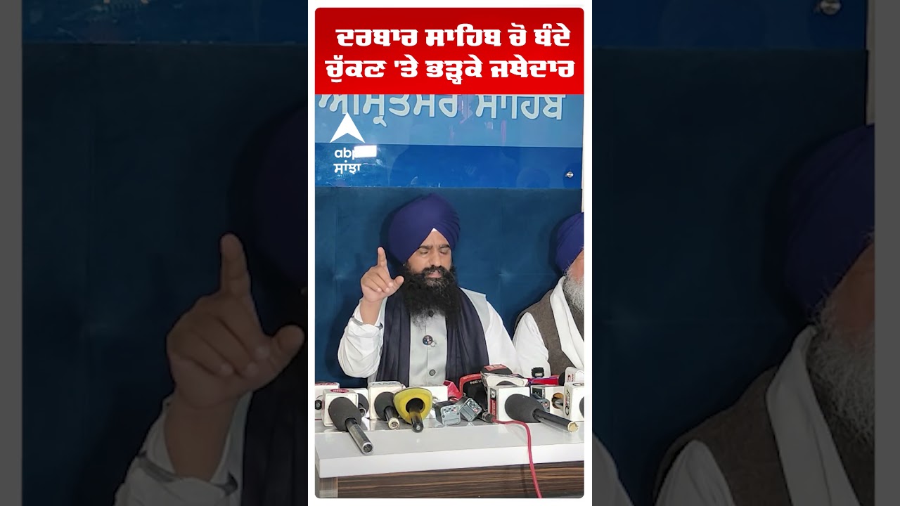 Jathedar Gargaj Angry: Darbar Sahib ਚੋਂ ਬੰਦੇ ਚੁੱਕਣ 'ਤੇ ਭੜ੍ਹਕੇ ਜਥੇਦਾਰ  | Abp Sanjha | Shorts