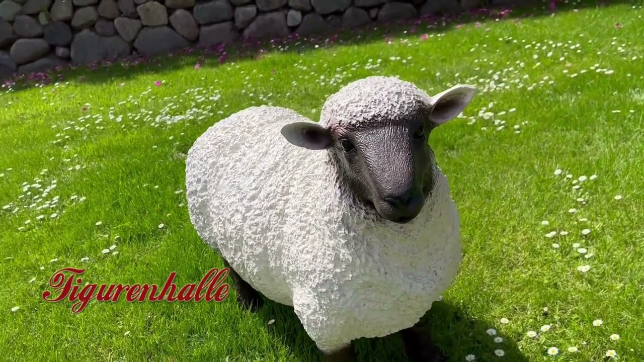 Rhönschaf trumhafte Gartenfigur Schaf Figur lebensecht