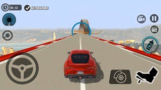 Impossible Car Tracks 3D: Red Car Driving Stunt Simulator - Camaping Mode - Android Gameplay screenshot 5