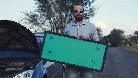 Man With A Chroma Key Tablet Stock Video
