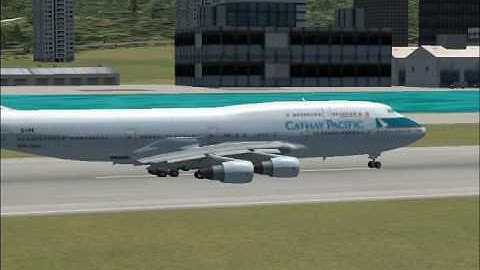 Kai Tak (VHHX) IGS Runway 13 Approach - CX B747