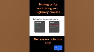 How to optimize your BigQuery queries? #shorts #bigquery #analytics #datawarehouse #technology