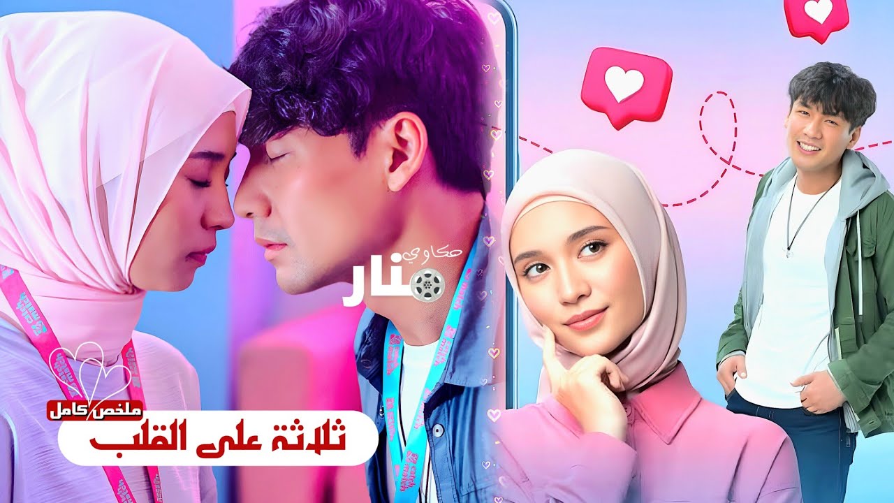 بنت مسلمة ملتزمة بتتخطب لشاب مستهتر بيحاول يستغلها فبتربيه من أول وجديد| ملخص مسلسل ثلاثة على القلب 