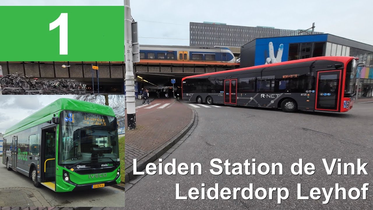 Qbuzz lijn 1: Station de Vink - Leiderdorp Leyhof | Qbuzz ZHN | Qbuzz 8057 | 2025