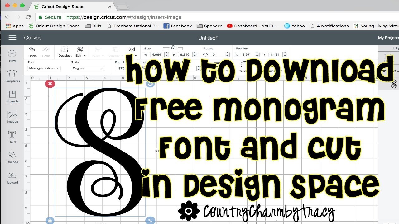 Download How To Download Free Monogram Font Install On Your Mac Computer And Use In Cricut Design Space Youtube