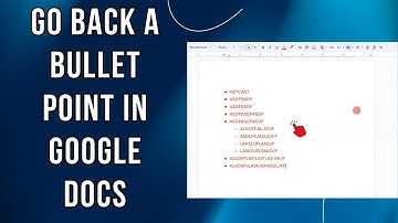 How To Go Back the Bullet Point in Google Docs