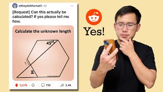 Can this actually be calculated? Unknown length of a regular hexagon! Reddit r/theydidthemath