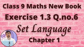 TN Class 9 Maths Set language Exercise 1.3 Q.No.6  Chapter 1 AlexMaths