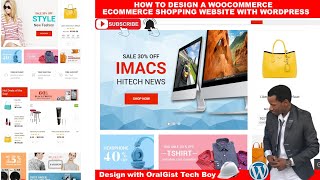 How to design a SHOPPING woocommerce ECOMMERCE website with WORDPRESS