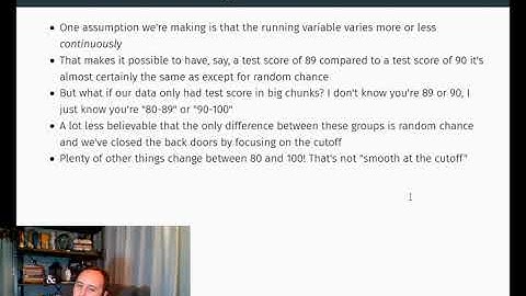 Econometrics - Things to Consider When Doing Regression Discontinuity