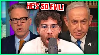 Netanyahu Defends Himself Against Arrest Warrants | Hasanabi Reacts to Jake Tapper Sucking