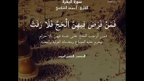 الحج أشهر معلومات | من سورة البقرة | أحمد الشافعي | تدبر 💛🖤