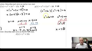 AP Precalculus | 1A.5 Complex Zeros of Polynomial Functions Part 1