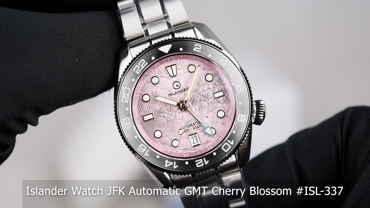 Y*K様 アイランダーウォッチ限定版 Islander Watch JFK Automatic GMT Cherry Blossom #ISL-337 - YouTube