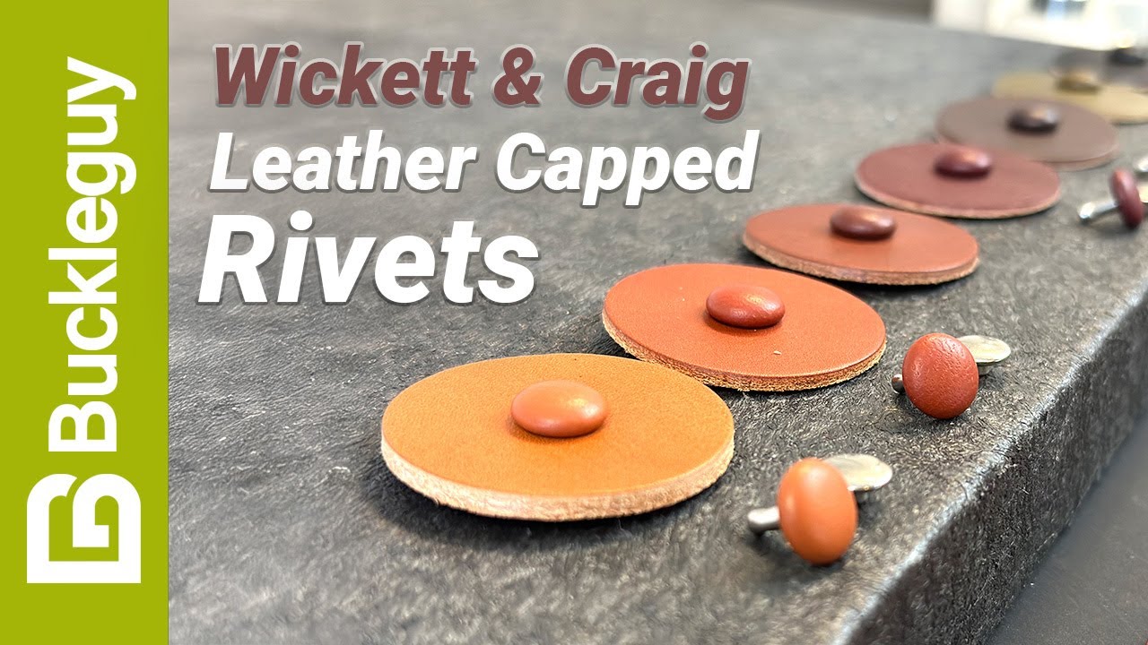 Leather Cap Rivet, Wickett & Craig Matching Colors (25 sets per bag)
