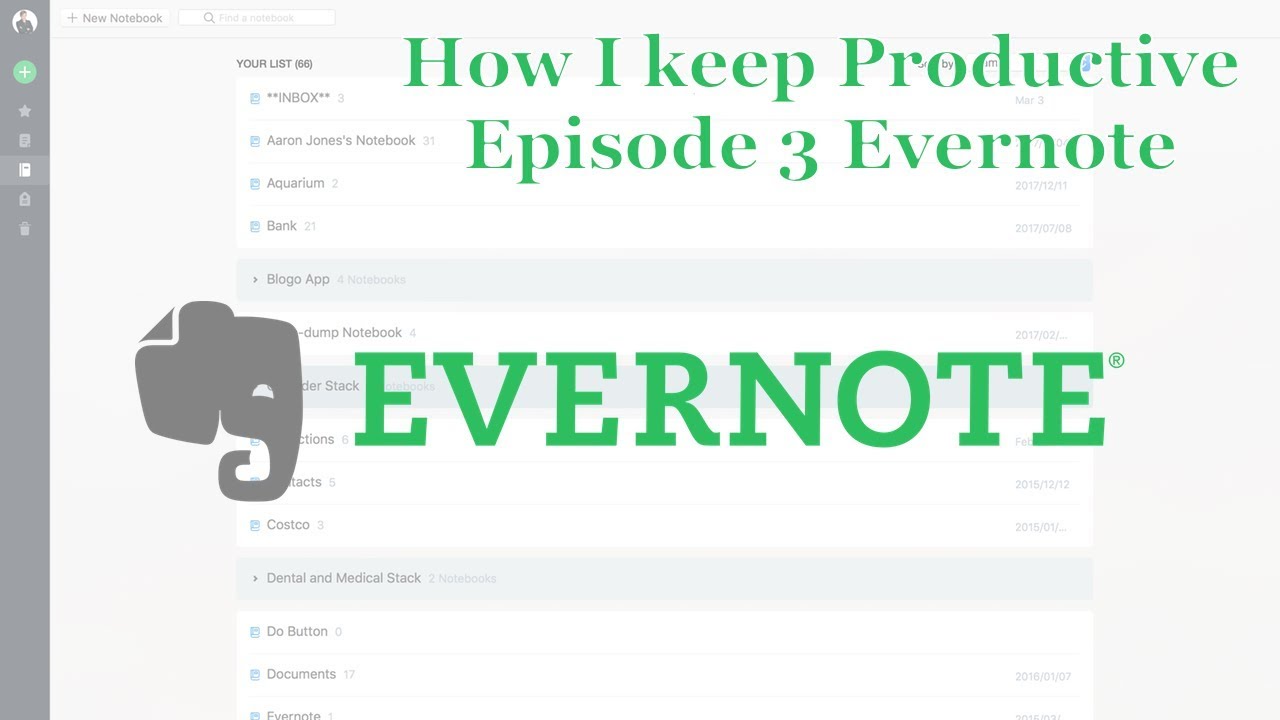 How I keep Productive: Episode 3 Evernote