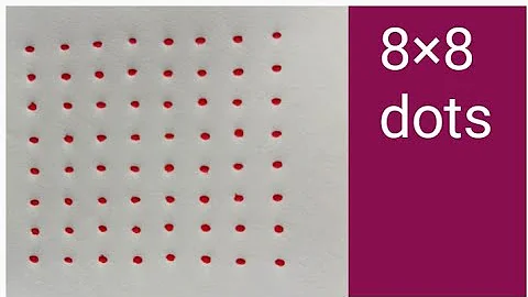 8×8 dots latest rangoli designs | 8 Dots easy rangoli | easy dots muggulu | 8 Dots kolam |