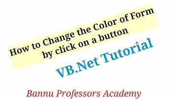 How to change the color of a form by clicking on button Practical in Urdu