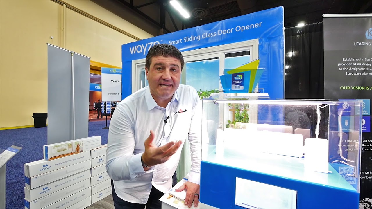 Wayzn the smart sliding door opener for your pets CES 2020 YouTube