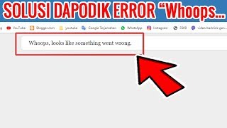 Как исправить «Whoops, looks like something went wrong»?