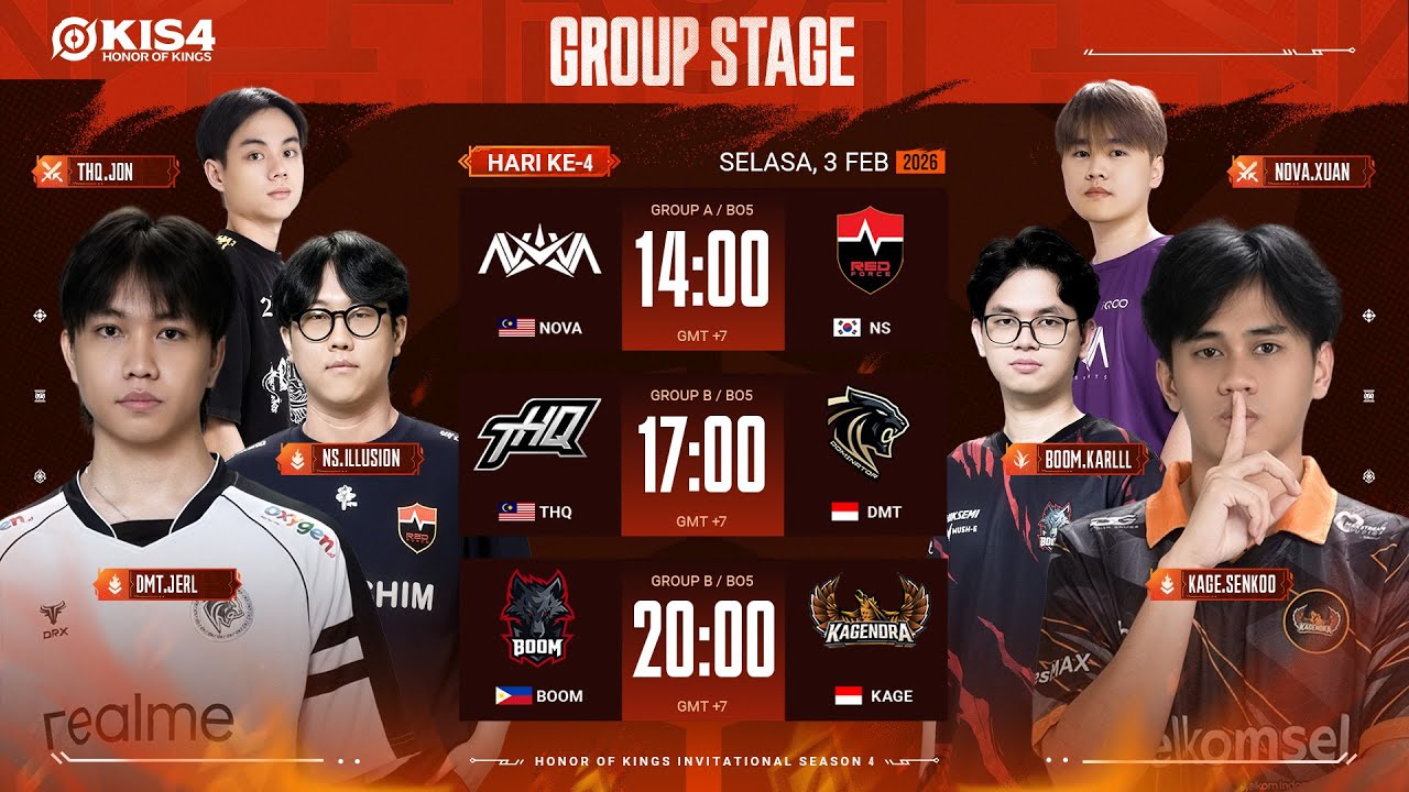 [ID] Honor of Kings Invitational Season 4 | Group Stage Hari 4