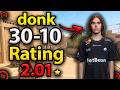 donk 30-10 Plays faceit Rating 2.01 (Mirage) #cs2 #counterstrike2 #кс2 #faceit #donk