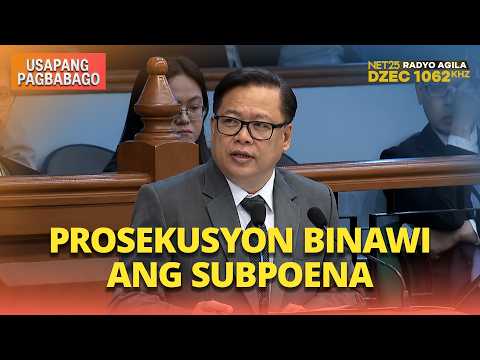 Prosekusyon kinumpirma ang withdrawal ng subpoena
