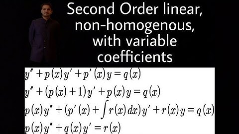 Second Order Differential Equations