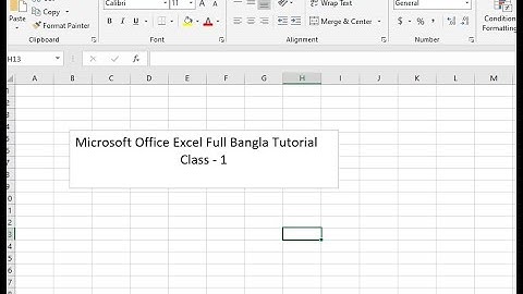 MS Excel  - Interface # Class -1 || Microsoft Excel Full Tutorial in Bangla