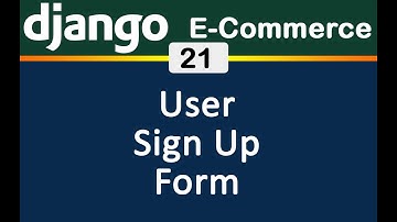 21 Django E Commerce user signup form [English]