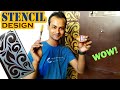 Stencil Painting | घर में स्वयं स्टैंसिल पेंट कैसे करें | Door decoration | Design with stencil