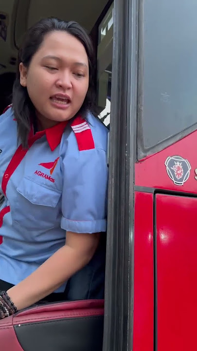 DRIVER WANITA BUS AGRAMAS MBAK MONIC #automobile #travel #AGRAMASSUPIRWANITA