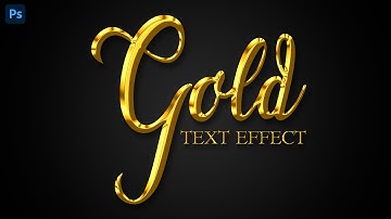 Gold Text Effect in Photoshop Tutorials For Beginner