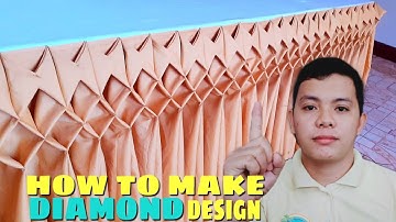 Diamond design #Table skirting #tutorial