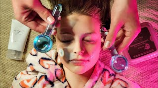 ASMR Giving My Sister a Hydrofacial