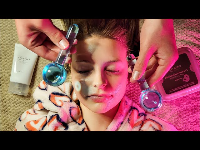 ASMR Giving My Sister a Hydrofacial