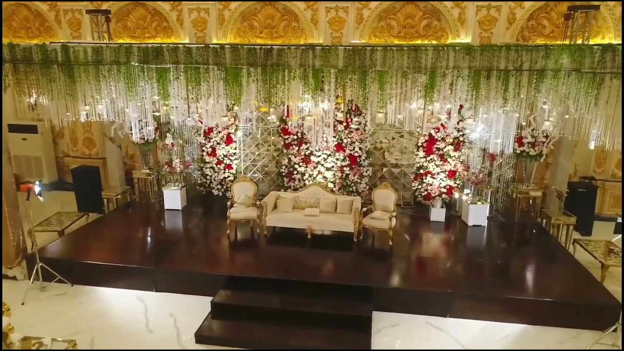 Beautiful Marriage Function Hall Decoration//beautiful wedding stage ...