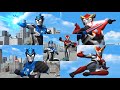 【ウルバト】ウルトラマンロッソフレイム&ウルトラマンブルアクア【攻撃・必殺技等モーションまとめ】 Ultraman Rosso / Ultraman Blu / Attack motion