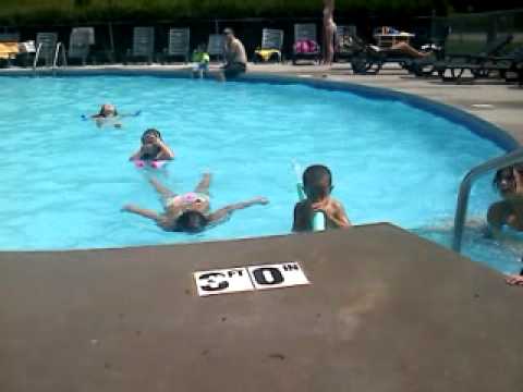 Sleepover at the mtn. Splash and fun in the pool