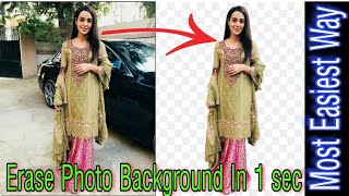 How to Erase Photo Background in 1 sec | Change Image Background in mobile | picsart editing screenshot 5