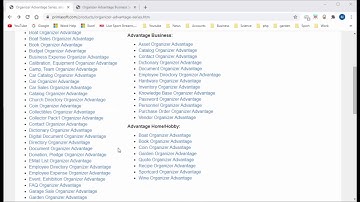Install a new database template with Organizer Advantage.