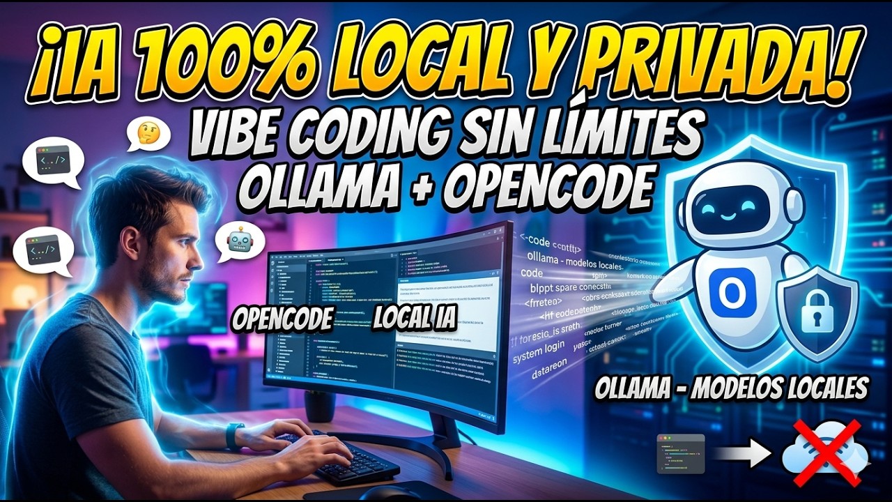 "Vibe Coding" Local: Configura Ollama + OpenCode - YouTube