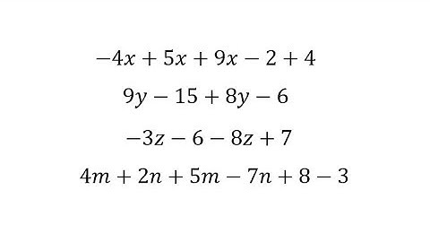 Introduction to Combining Like Terms