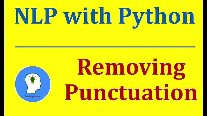 Removing Punctuation | Pre-processing | Natural Language Processing with Python and NLTK