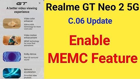 What is MEMC Feature in Realme GT Neo 2 5G?||How to Enable MEMC feature in realme gt neo 2