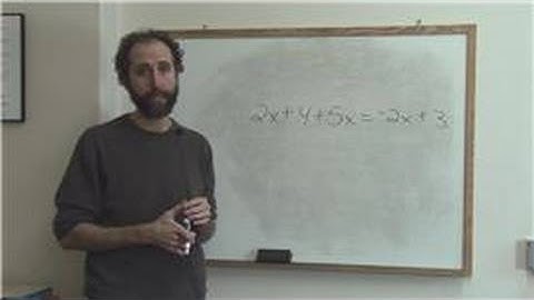 Math Lessons : Solving Equations With Like Terms