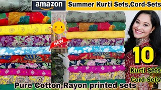 💗Amazon Latest kurta Sets/Co-Ord Sets Haul💗Amazon Summer Cotton/Rayon kurti Sets Haul💗Amazon haul